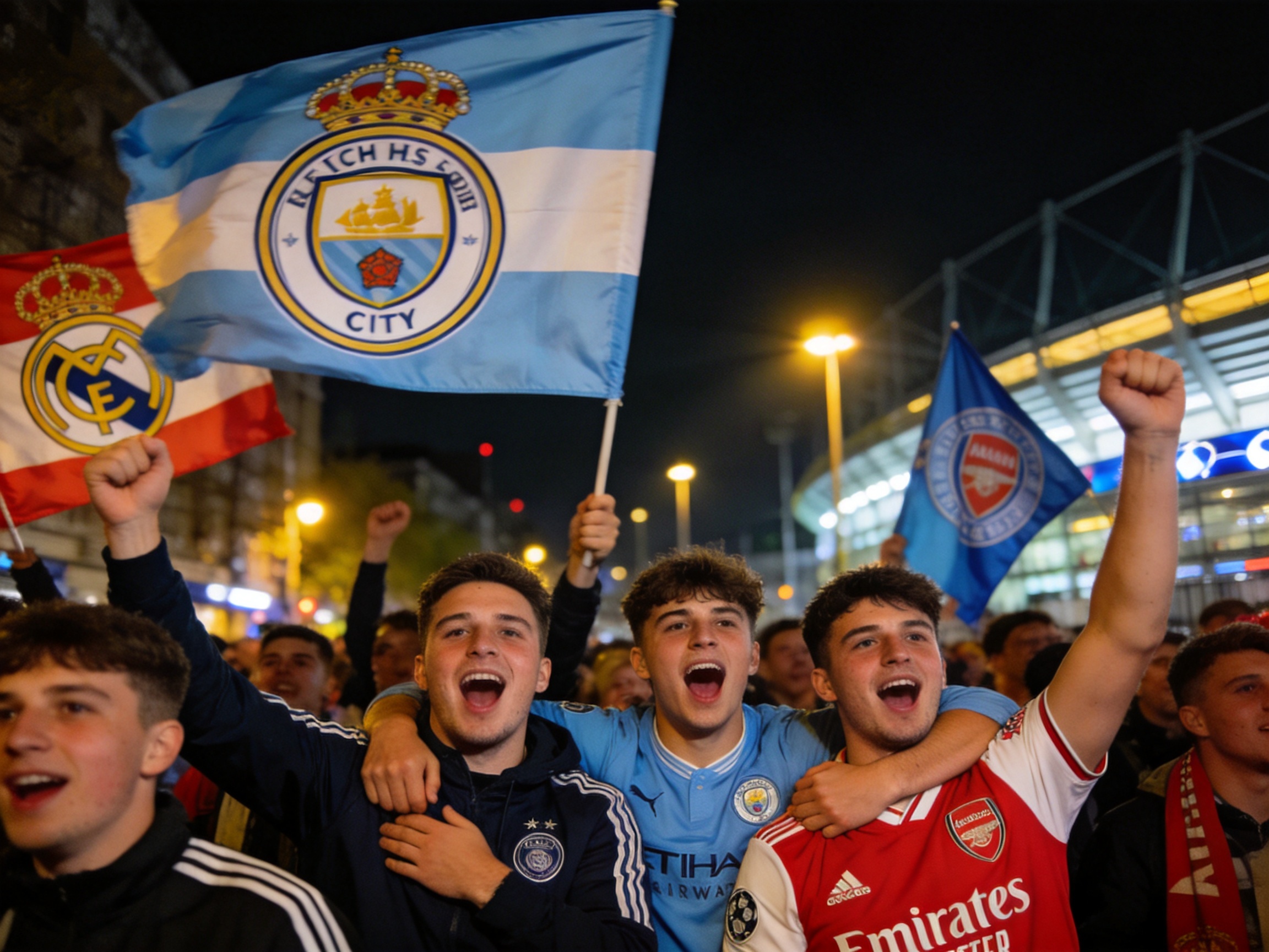 球迷庆祝胜利